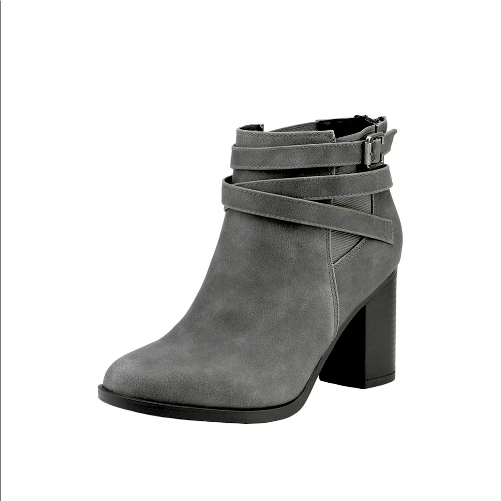 Chunky Heel Ankle Booties